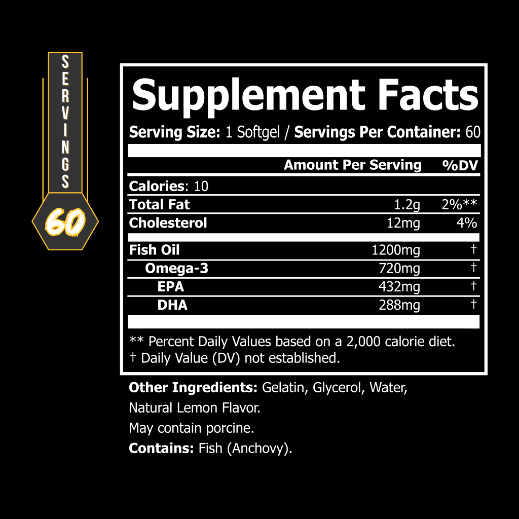 Fish Oil Softgels for Daily Heart Health