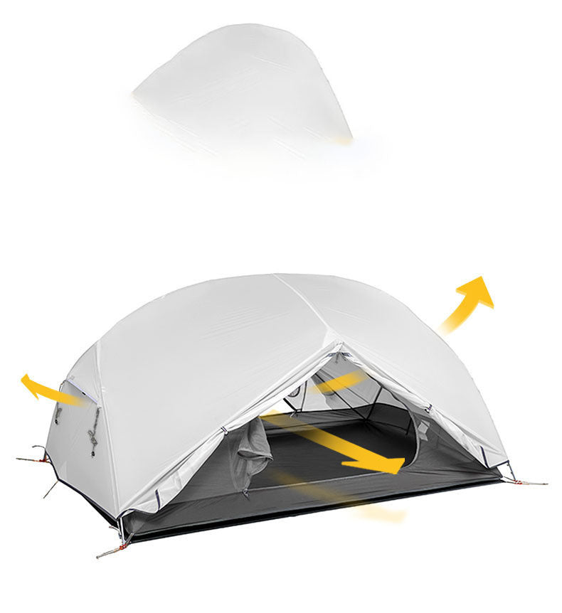 Simple Two Person Silicone Tent for Outdoor Camping